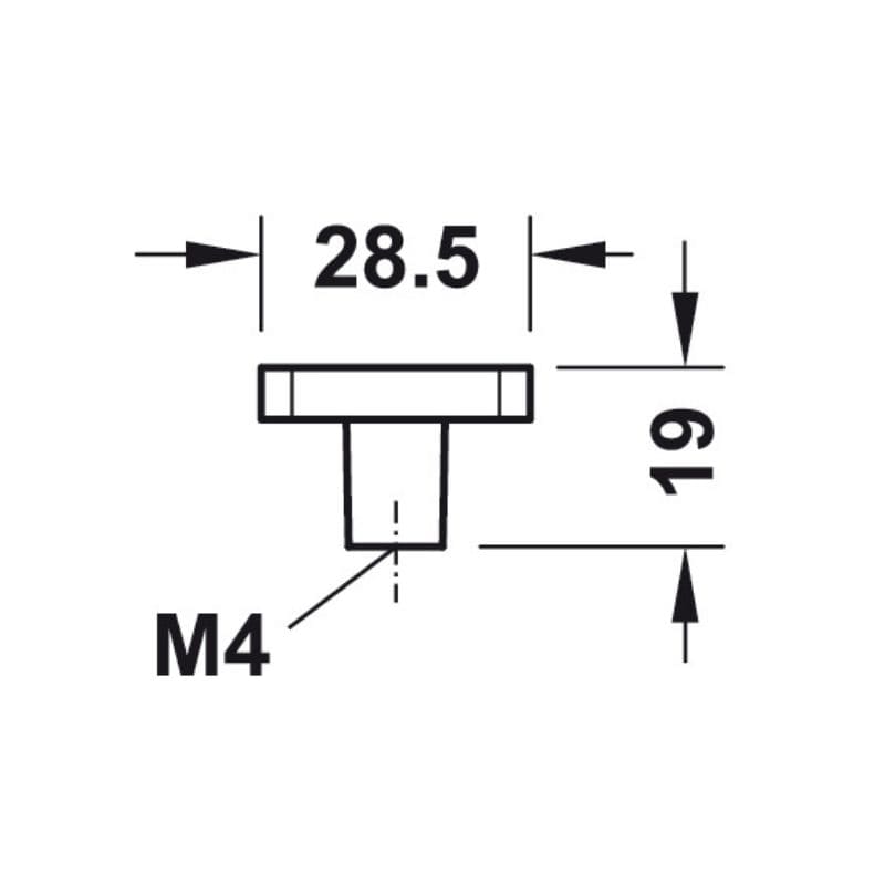 Tay nắm tủ quả đấm Hafele 132.08.635 (màu niken mờ)